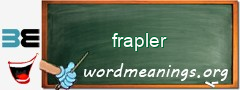 WordMeaning blackboard for frapler